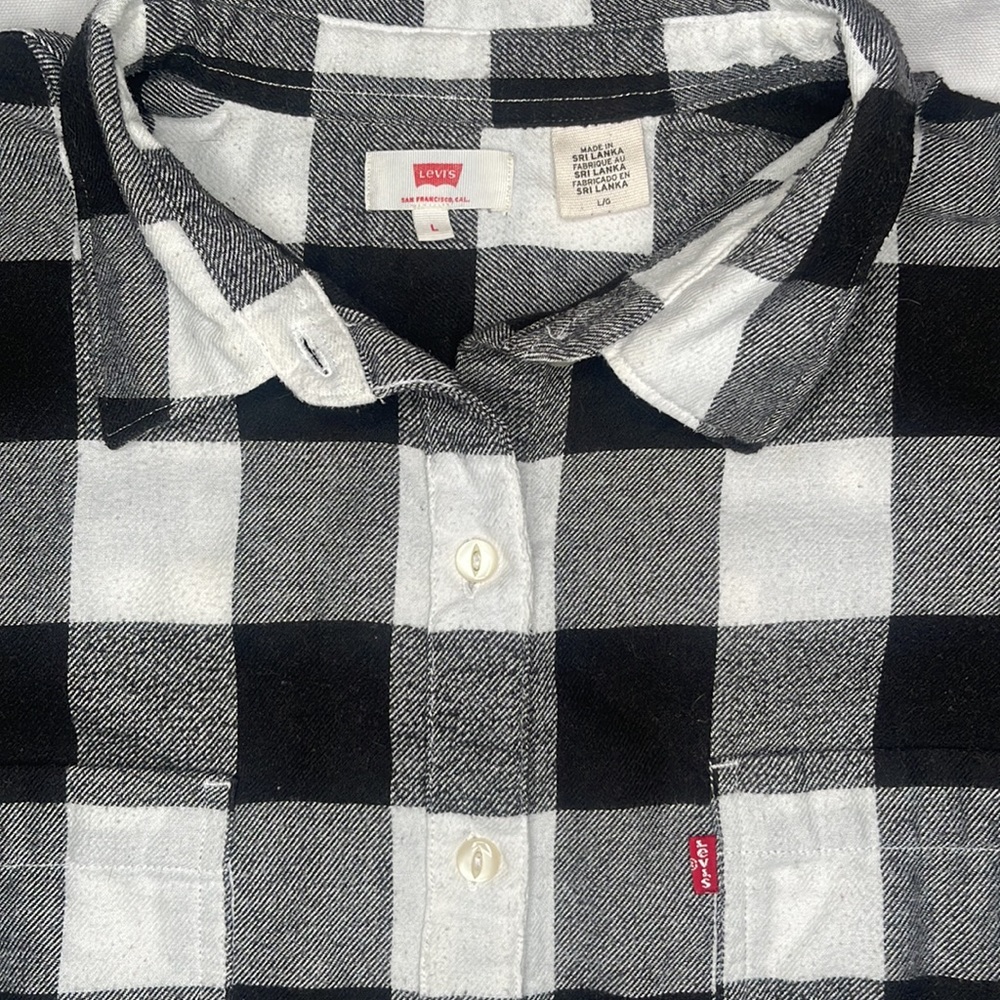 Levi’s Plaid Flannel Button Down Shirt, Men’s Size Large